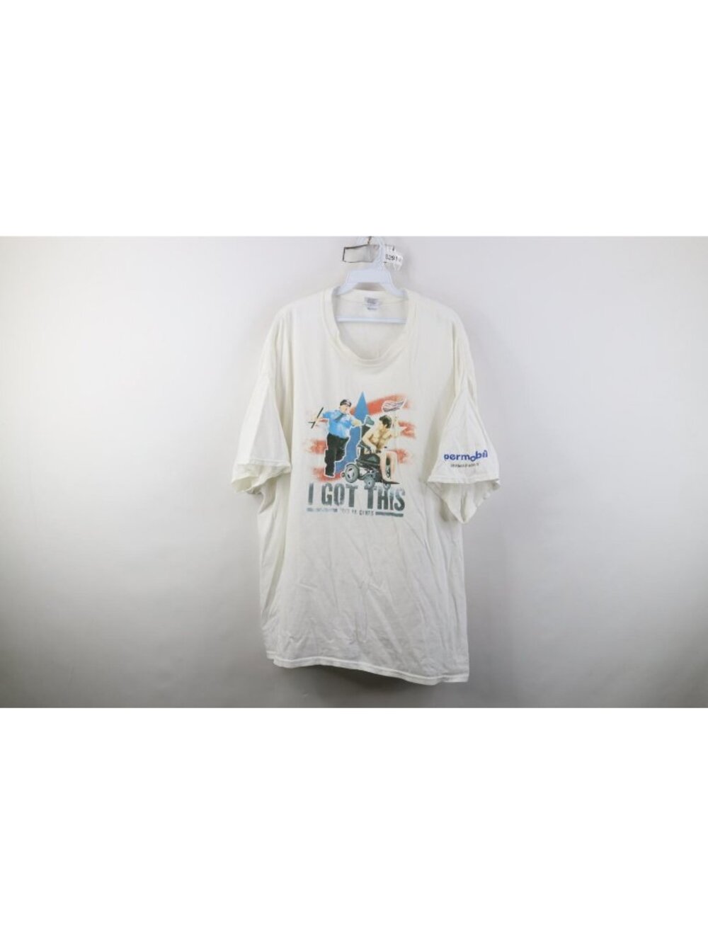 Vtg Y2K Mens 3XL Distressed 2013 VA Games Permobil Electric Wheelchair T-Shirt